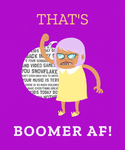 T-Shirt Design Creator with a Baby Boomer Graphic