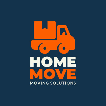 Logo Maker for a Moving Solutions Company with a Truck Icon