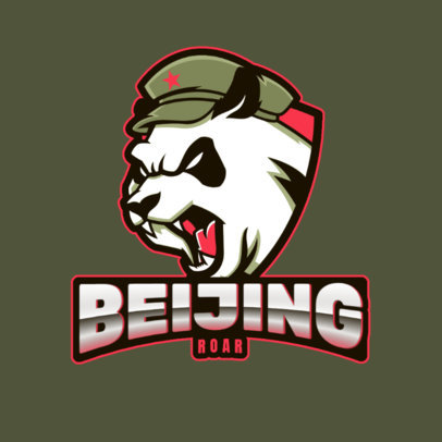 Gaming Logo Maker Featuring an Aggressive Panda Graphic