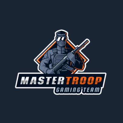 Gaming Logo Generator Featuring a Masked Commander 2754m