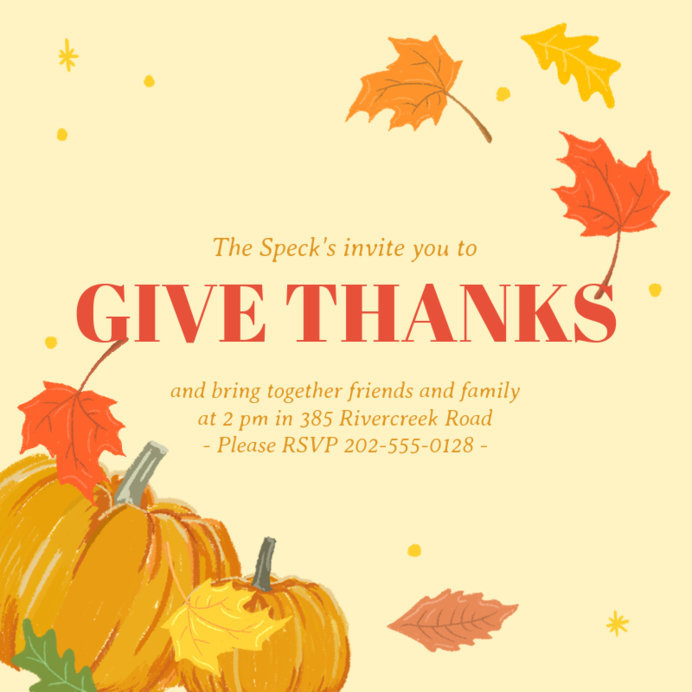 Instagram Post Maker for a Thanksgiving Party