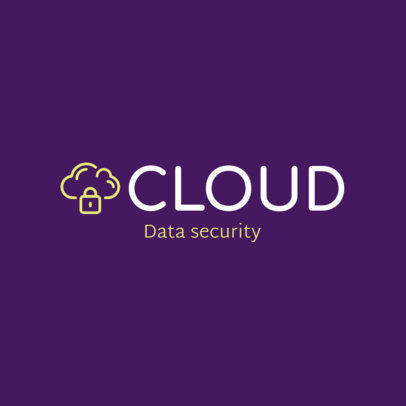 Logo Maker for a Cyber Security Company with a Cloud Icon
