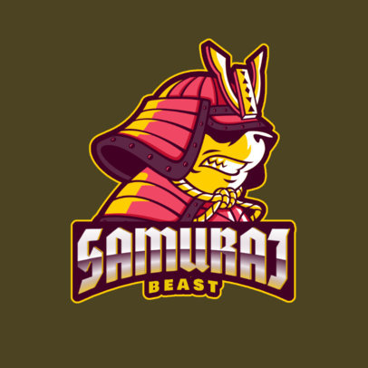 Online Logo Creator for Gaming Featuring a Samurai Panda