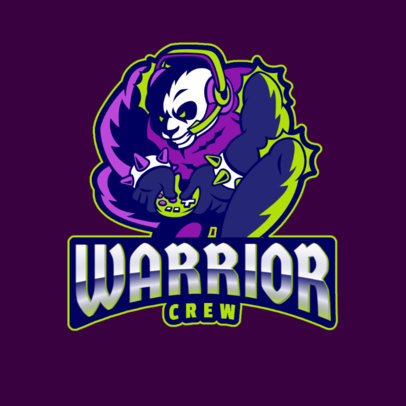 Logo Template Featuring a Gamer Panda
