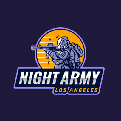 Gaming Logo Maker Featuring a Soldier with a Skeleton Mask 