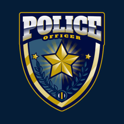 Gaming Logo Maker Featuring a Police Badge Graphic