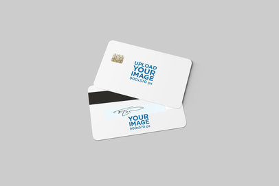 Two Sides View Mockup of a Credit Card