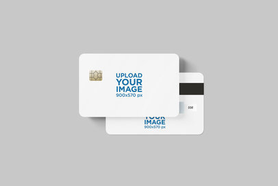 Credit Card Mockup with a Customizable Background 