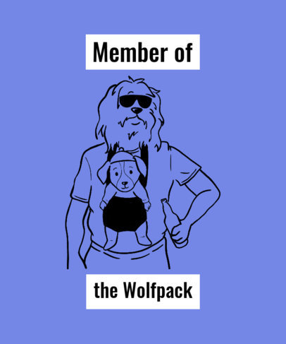 Funny T-Shirt Design Maker with a Dogs Recreating The Hangover Poster 2019g