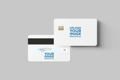 Credit Card Mockup Featuring Both Views