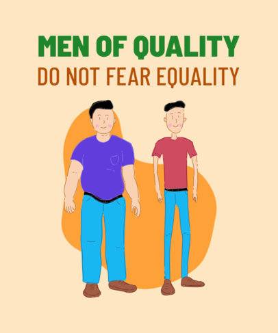 T-Shirt Design Template for Body Positivity and Equality 