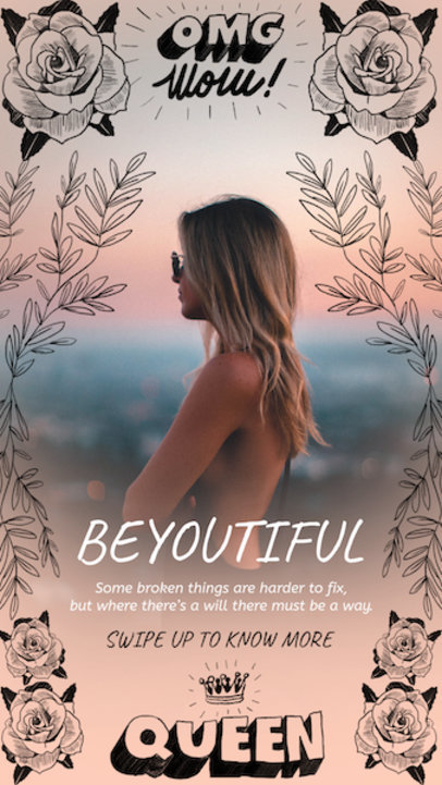 Instagram Story Template Featuring a Doodle Frame