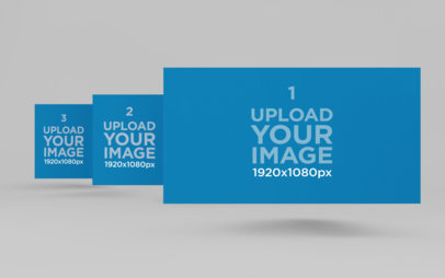 Multiple Website Screen Mockup Featuring a Plain Background 