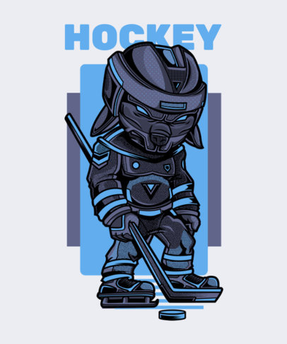 T-Shirt Design Generator Featuring a Hockey Player Graphic
