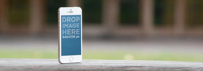   iPhone Mockup With a Blurry Background 