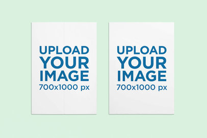 Mockup of Two Gate Fold Brochures Featuring a Front and Back View 1720-el