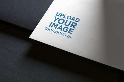 Logo Mockup Featuring the Close-Up to a Business Card