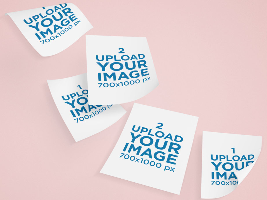 Placeit - Mockup of Some Flyers Falling