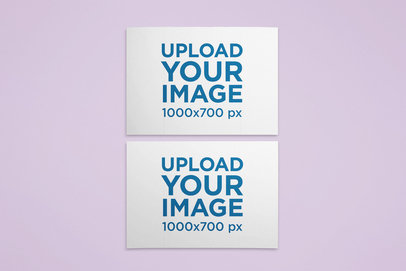 Mockup of Two Gate Fold Brochures Against a Flat Surface