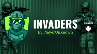 YouTube Banner Maker with a PUBG-Inspired Soldier Character 2064c