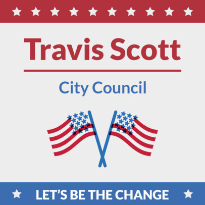 Political Instagram Post Maker for a Voting Campaign