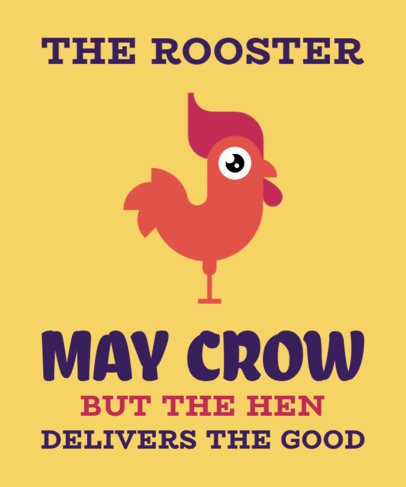 Animal T-Shirt Design Template with a Funny Quote