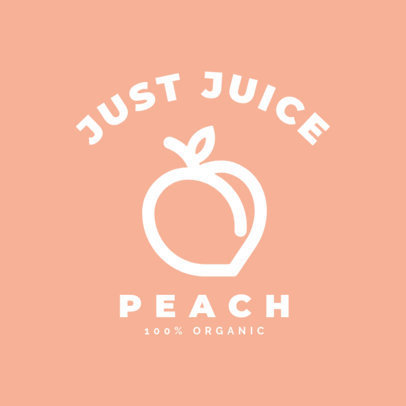 Online Logo Maker for a Juice Place Featuring a Peach Silhouette