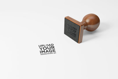 Squared Rubber Stamp Mockup 1708-el