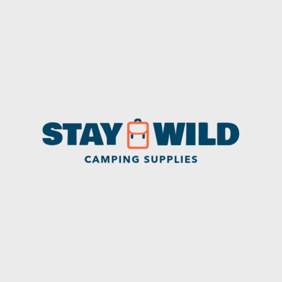 Camping Supplies Logo Generator Featuring a Backpack Icon