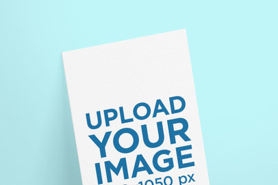 Minimal Close-Up Mockup Featuring a Business Card Placed Against a Colored Backdrop 