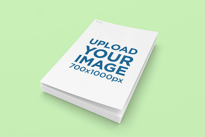 Letterhead Mockup Featuring a Pile of Stapled Documents 1625-el