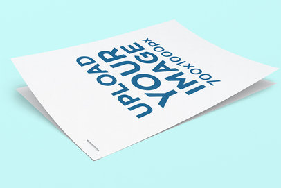 Letterhead Mockup of a Stapled Document on a Flat Surface 1626-el