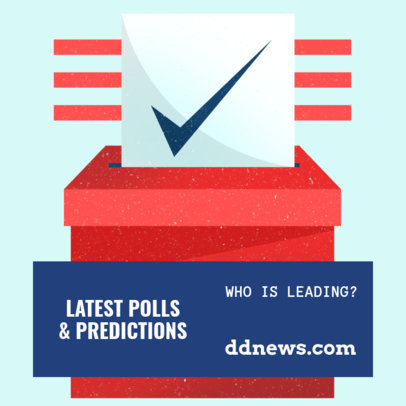 Political Instagram Post Template Featuring a Vote Going into an Urn