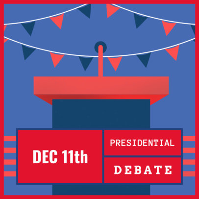 Instagram Post Generator Featuring a Presidential Podium 