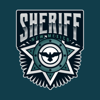 Gaming Logo Maker with a Sheriff Badge Illustration