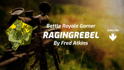 PUBG-Inspired YouTube Banner Generator with an Illustration of a Soldier 2067f