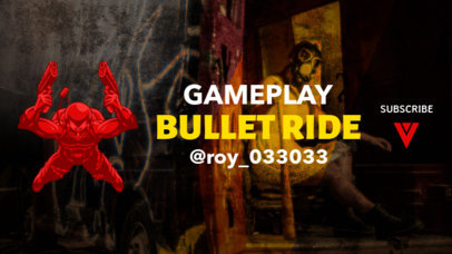 PUBG-Inspired YouTube Banner Maker with a Parachuting Character 2067a