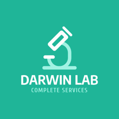 Medical Logo Template Featuring a Microscope Clipart