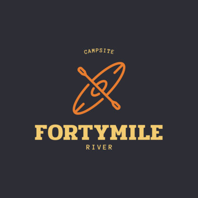 Logo Maker for an Outdoors Campsite Park with a Kayak Icon