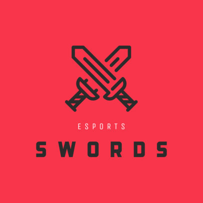 Gaming Logo Creator Featuring Two Clashing Swords