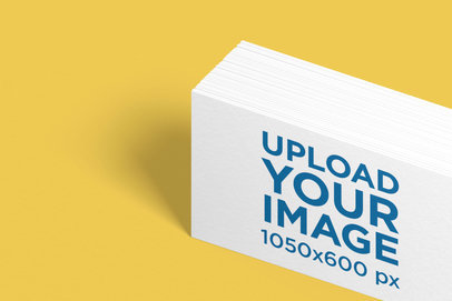Mockup of a Bunch of Business Cards on a Flat Surface