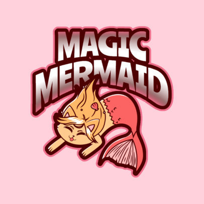 Logo Maker with a Magical Mermaid Cat Mascot