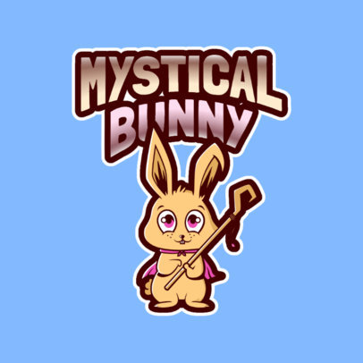 Gaming Logo Maker Featuring a Mystical Bunny 