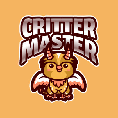 Gaming Logo Template Featuring an Enchanting Critter 2766p