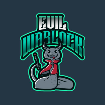 Logo Template Featuring a Fantasy Snake