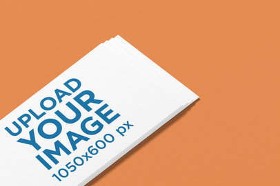 Logo Mockup of an Angled Business Card Against a Plain Backdrop 1685-el