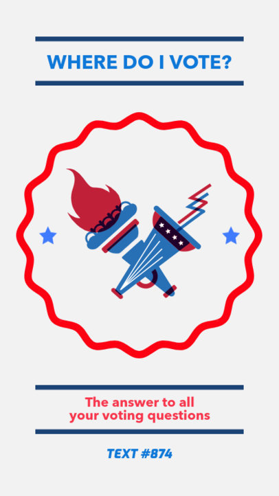 Elections-Themed Instagram Story Template with a Political Theme
