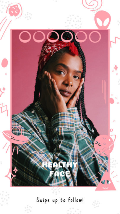 Instagram Story Maker Featuring Alien Doodles