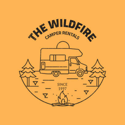 Cool Logo Template for a Camper Rental Company