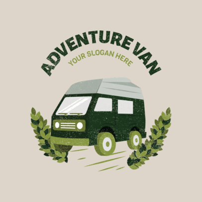 Van Rental Logo Maker Featuring a Camper Clipart